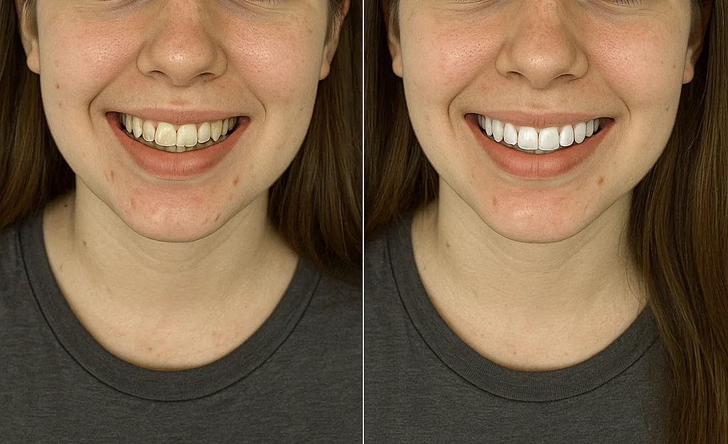 Tratamiento de resinas dentales en joven de 19 años, reparación de fracturas y sonrisa uniforme en Chihuahua.